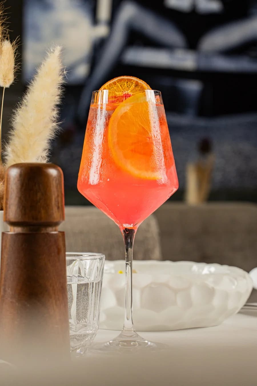 Spritz mit Orangenscheibe